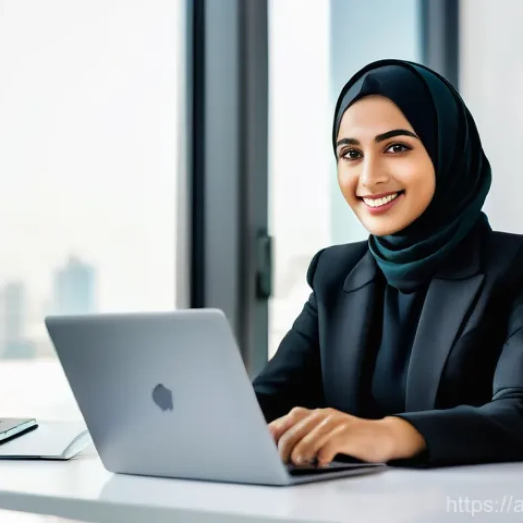 블로그 마케팅 자격증 시험 난이도 분석 - **Prompt:** A vibrant, photorealistic image of a confident young Arab woman in her late 20s, elegant...